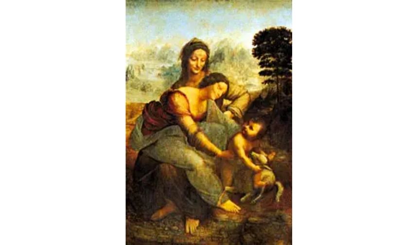Leonardo Da Vinci The Virgin And Child With Saint Anne Meryem Ve Çocuk Ile Aziz Anne