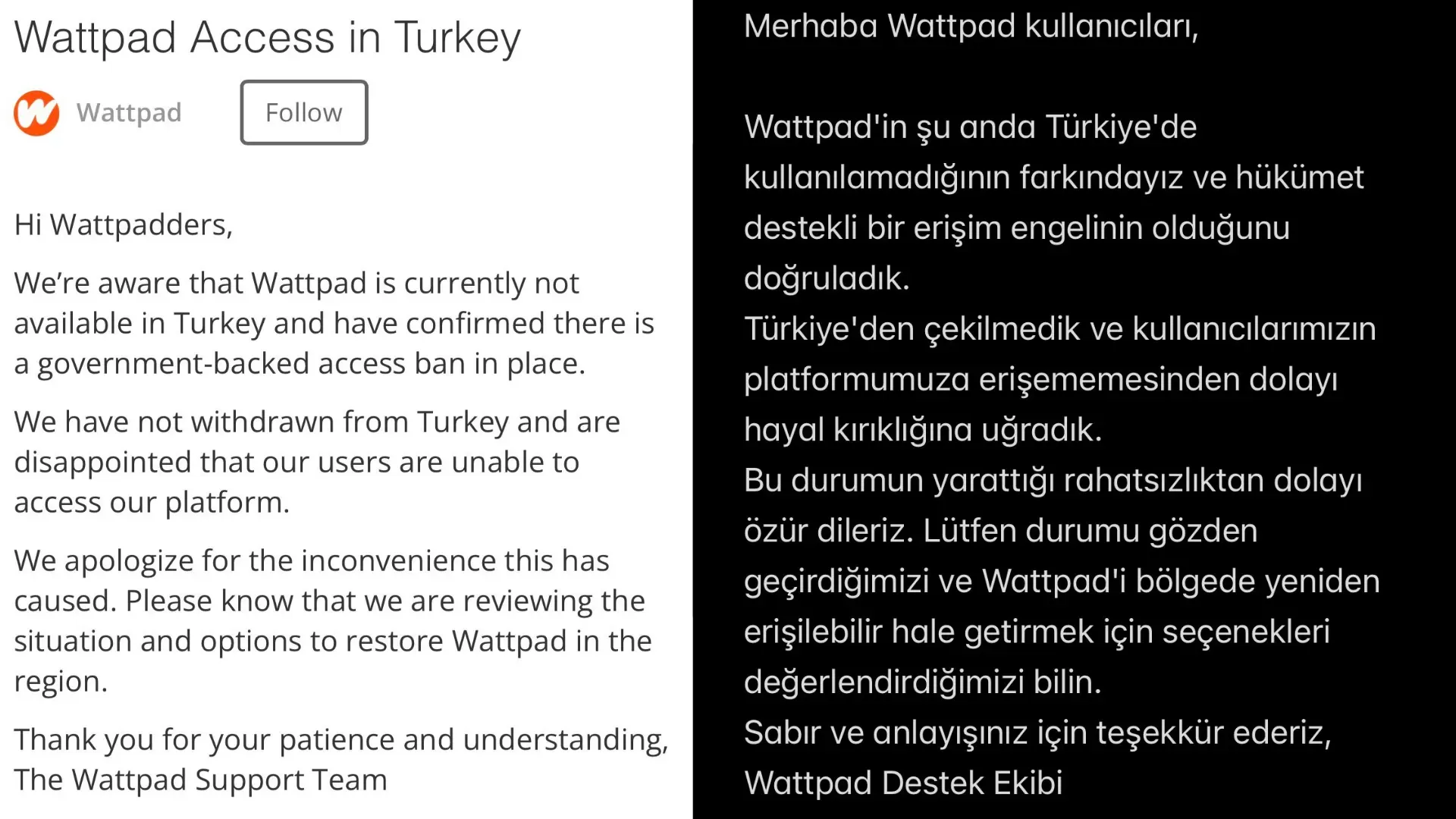 Wattpad Açıklama