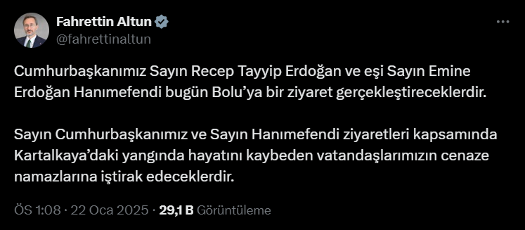 Fahrettin Altun Twit