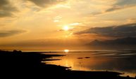 Burdur Gölü'nde 'gün batımı' güzelliği