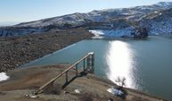 Kuraklık ve yağış azlığının etkisiyle Göyne Barajı'nın su seviyesi düştü