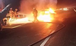 Bartın'da feci kaza: Çarpmanın şiddetiyle otomobil alev topluna döndü 