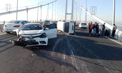Köprüde zincirleme kaza: 9 kişi yaralandı 