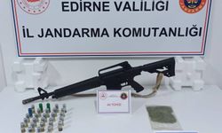 Edirne'de narkotik operasyon: Tüfek ve uyuşturucu bulundu 