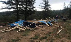 Konya'da yıkılan barakadaki 1 kişi öldü, 3 kişi yaralandı