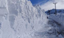 Hakkari'de kar tünelleri 4 metreye kadar ulaştı 