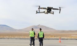 Karaman'da jandarmadan dron destekli trafik uygulaması   