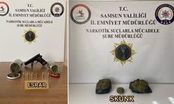 Samsun'da uyuşturucu madde ve ruhsatsız tabanca ele geçirildi 