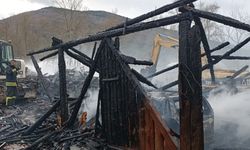 Rüzgarın etkisiyle büyüyen yangın evi küle çevirdi 