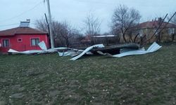 Edirne'de fırtına çatıları uçurdu, ağaç ve direkleri devirdi 
