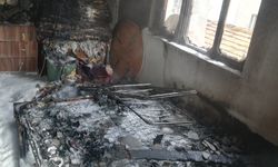 Burdur'da sobadan çıkan yangında evde maddi hasar oluştu