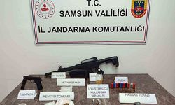 Samsun'da bir evde uyuşturucu ve silah ele geçirildi 