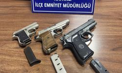 Polis ekipleri 3 adet silah ele geçirdi   