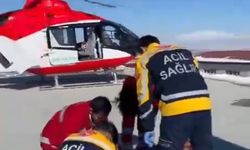 Van’da göğüs ağrısı olan hasta için helikopter havalandı  