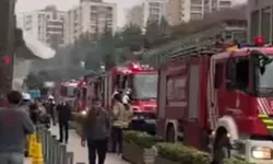 Üsküdar’da lüks sitenin otoparkında yangın  