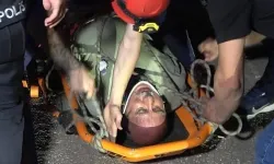 15 metrelik uçurumdan uçun sürücüyü ağaç kurtardı