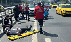 TEM Otoyolu'nda kaza: Yaralılar acı içerisinde yerde kıvrandı