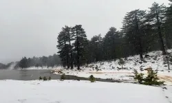 Muğla'nın yüksek kesimlerine kar yağdı