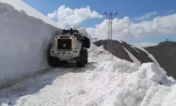 Yüksekova'da 3 metreyi bulan kar ve heyelandan temizlendi