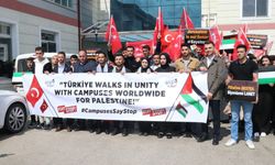 Yozgat'ta üniversite öğrencileri ABD'deki Filistin eylemlerine destek verdi
