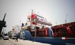 "Türkiye-Katar Gazze İyilik Gemisi" Mersin Limanı'ndan yola çıkıyor