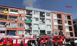 Çanakkale'de 4 katlı binadan alevler yükseldi