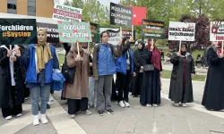 Diyarbakır'da üniversite öğrencileri ABD'deki Filistin eylemlerine destek verdi
