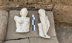 Aspendos Antik Kenti'nde 2 bin yıllık Zeus ve Afrodit heykelleri bulundu