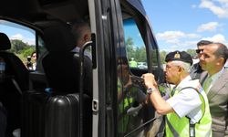 Jandarma Genel Komutanı Orgeneral Çetin trafik denetimine katıldı
