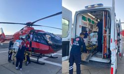 Bingöl'de ambulans helikopter bir günlük bebek için havalandı