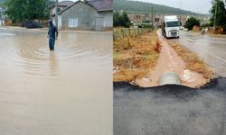 Yenişehir'de sağanak yağış: Ev ve tarlalar sular altında kaldı