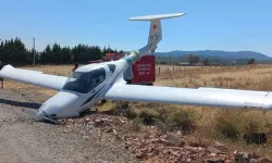 Çanakkale'de eğitim uçağı acil iniş yaptı