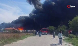 Tekirdağ'da boya fabrikasında yangın