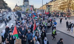 İsrail katliamları Stockholm'de protesto edildi