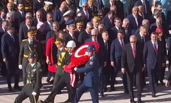 Cumhurbaşkanı Erdoğan ve devlet erkanı Anıtkabir'de...