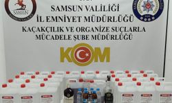 Samsun'da 130 litre etil alkol ele geçirildi