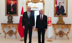 TBMM Başkanı Kurtulmuş, KKTC Cumhuriyet Meclisi önceki dönem Başkanı Töre ile buluştu