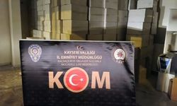 Kayseri'de 7,6 milyon makaron ve 900 kilo tütün ele geçirildi