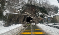 Karadeniz Sahil Yolu'nda heyelan