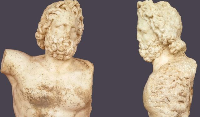 Aspendos Antik Kenti'nde Roma dönemine ait iki heykel bulundu