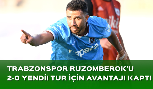 Trabzonspor avantajı kaptı! 2 gollü galibiyet...