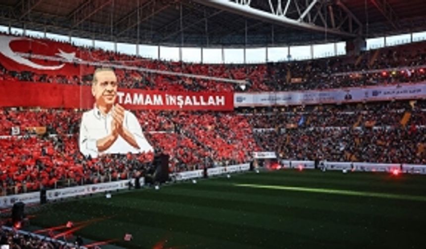 Cumhurbaşkanı Erdoğan için muhteşem koreografi