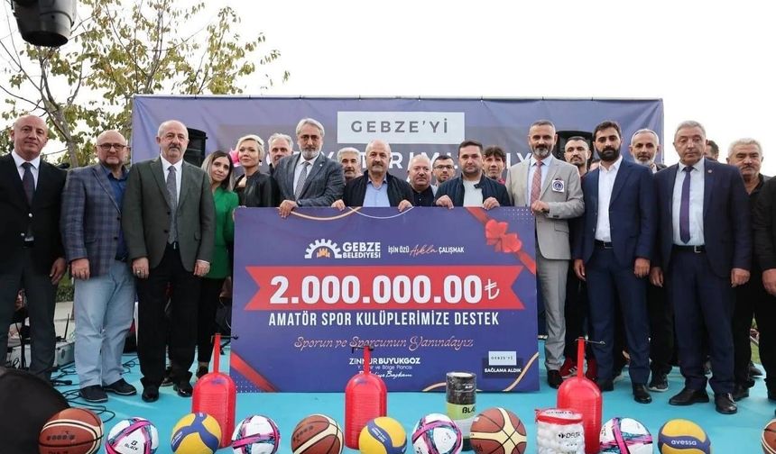 Gebze'de amatör spor kulüplerine büyük destek! 