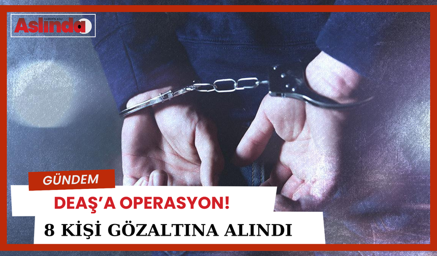 Terör örgütü DEAŞ'a 'Bozdoğan-32' operasyonu: 8 gözaltı