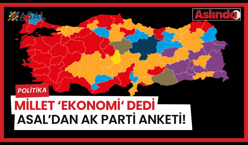 ASAL Araştırma AK Parti’nin oy düşüşündeki en büyük etkeni ekonomi olarak paylaştı!