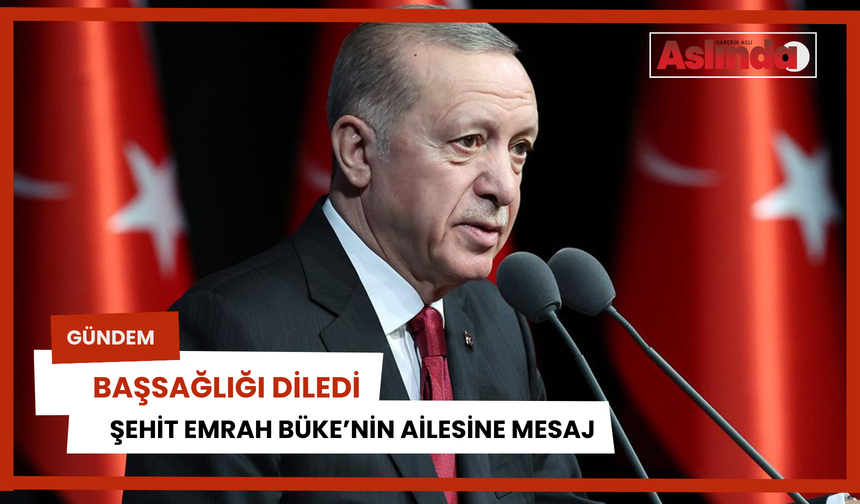 Cumhurbaşkanı Erdoğan’dan Şehit Emrah Büke’nin ailesine başsağlığı mesajı