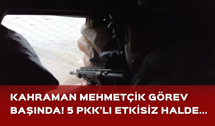 Kahraman Mehmetçik görev başında! 5 PKK/YPG'li terörist etkisiz hâle getirildi