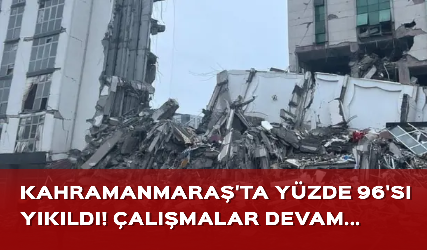 Depremde hasar gören binalar! Kahramanmaraş'ta yüzde 96'sı yıkıldı...